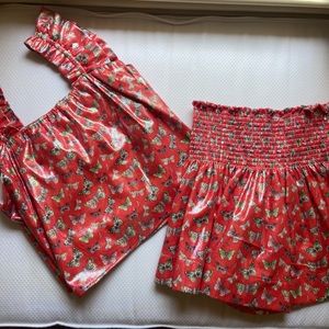 Red Two Piece Butterfly Set